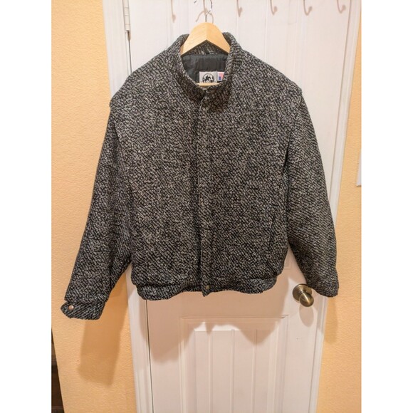 Rare VTG SADDLERY Cooper Collections Herringbone Lined Hooded Jacket 90s L - Picture 4 of 15